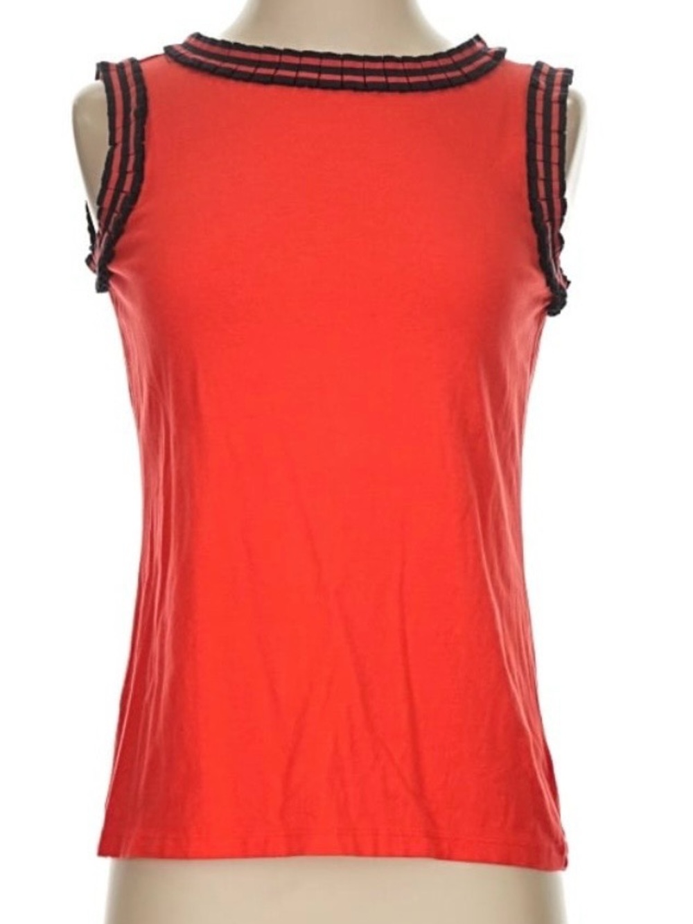 Talbots sleeveless tee shirt red navy NWT